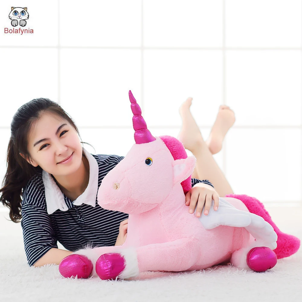 Children Plush Stuffed Toy Pink Unicorn Doll Cute Horse Baby Kids Christmas Birthday Gift