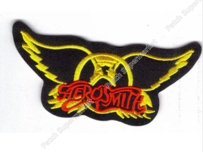 4 5 &quotAEROSMITH WINGS вышитая музыкальная группа Железный патч rockabilly переводной мотив