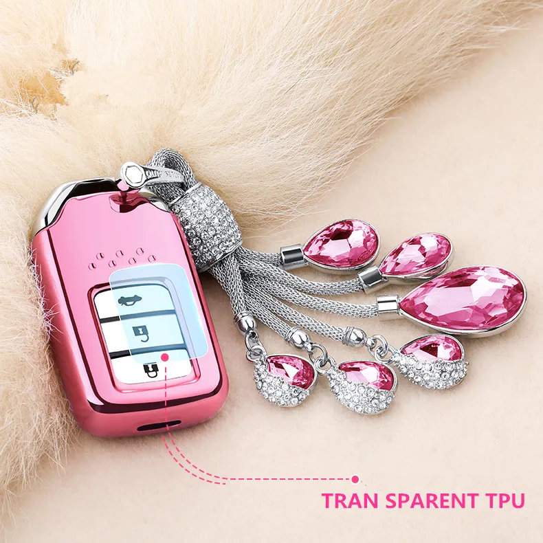 

New 2018 Soft TPU Car Key Case Cover For Honda Hrv Civic 2017 Accord 2003-2007 Cr-v Freed Car Styling TPU Protection Key Shell