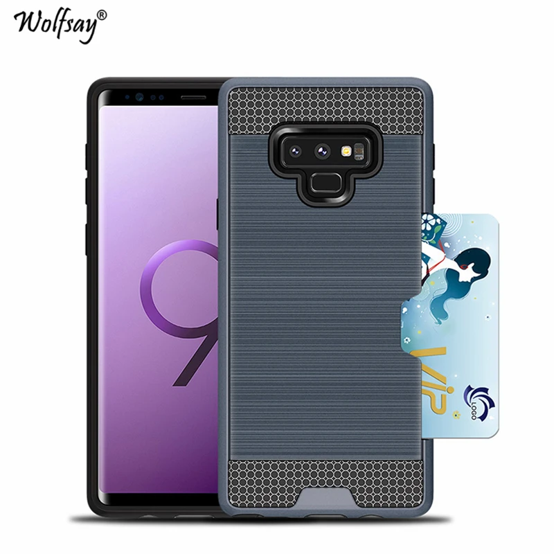 sFor Funda Samsung Note 9 Case Note 9 Card Holder Case Durable Brushed