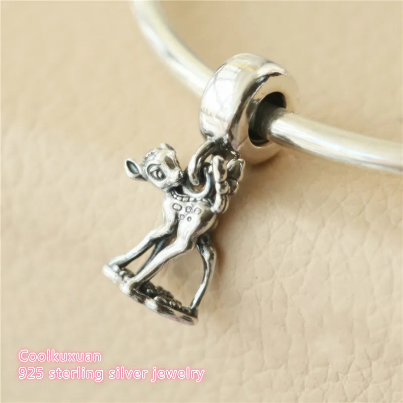 

2018 Autumn Original 925 Sterling Silver Bambi Dangle Charm Beads Fit Pandora Charms Bracelet Diy Jewelry Making