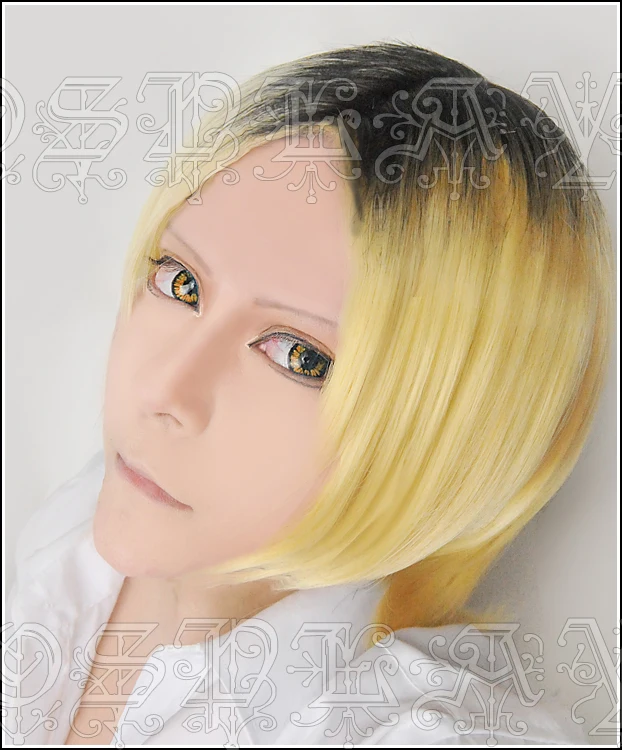 Аниме Haikyuu! Kenma Kozume Косплей парики короткие светлые и черные термостойкие синтетические волосы парик+ парик колпачок