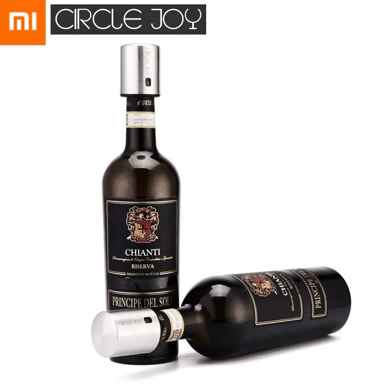 

Xiaomi Circle Joy Round Stainless Steel Red Wine Mini Plug Wine Stopper Vacuum Efficient Preservation Memory Integration