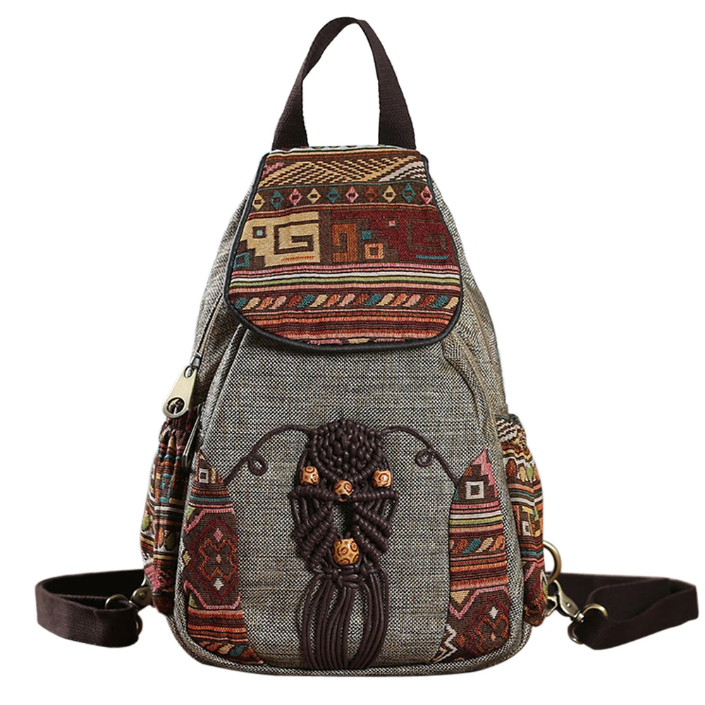 COOFIT Womens Shoulder Bag Vintage Multi-use School Backpack Crossbody Bag Satchel Bag with Zipper