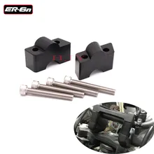 2 шт. 30 мм ЧПУ крепление руля стояки бар зажим Продлить адаптер с болты для Kawasaki ER6N/ER-6F 2012