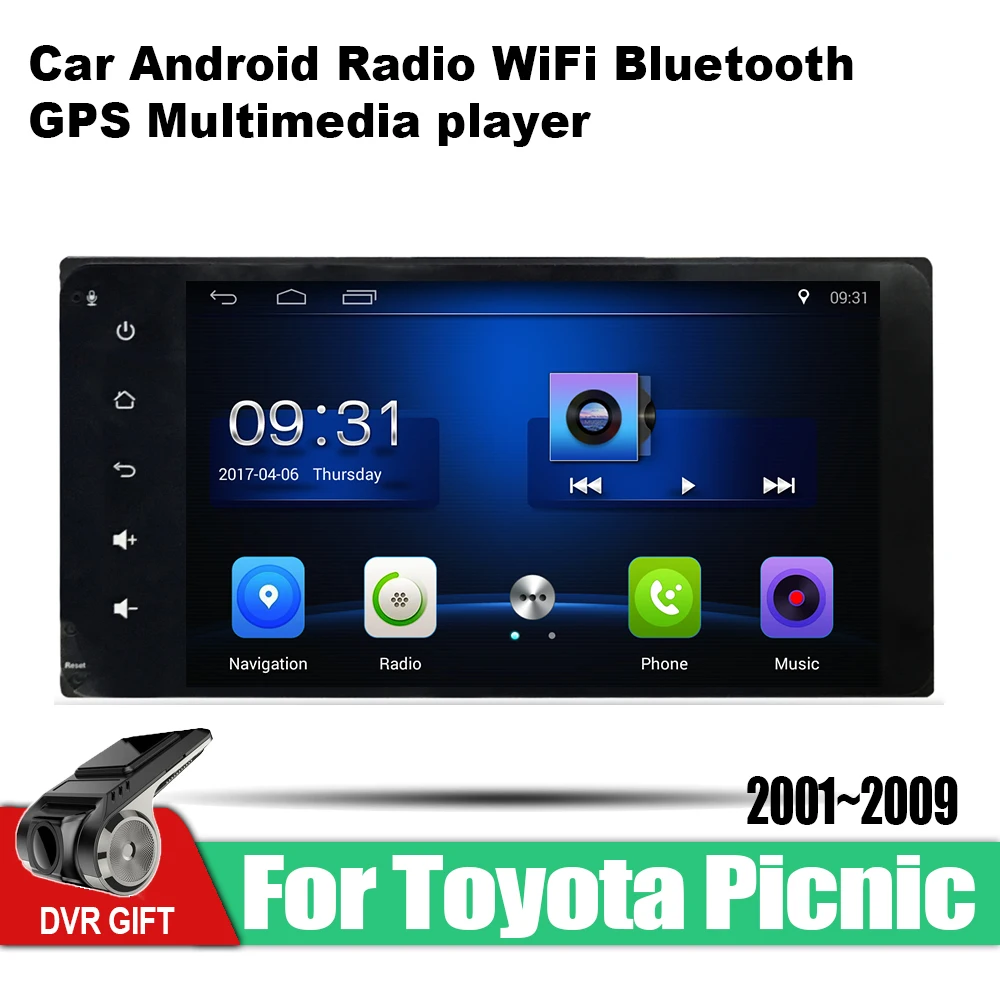 Flash Deal ZaiXi Android Car GPS Multimedia Player For Toyota Picnic 2001~2009 car Navigation radio Video Audio Car Player WiFi Bluetooth 4