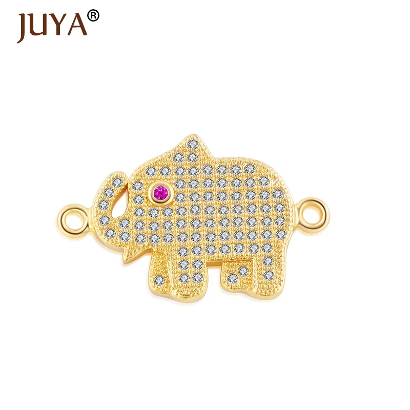Jewelry-Making-Supplies-1pcs-Wholesale-Price-2-Style-Elephant-Charms-Connector-For-Bracelet-Micro-Pave-CZ (2)