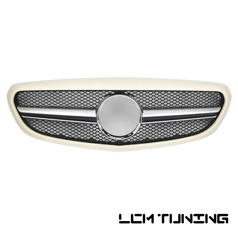 

For Mercedes For Benz C-class W205 2014-2018 with Emblem Classic Style No Painting Frame Front Bumper Racing Grille