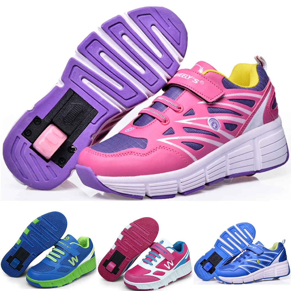 Child heelys roller shoes with wheels kids shoes sneakers for children