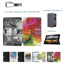 Ultra Slim PU Leather Left Right Brain Painted Skin Cover Case For Acer Iconia One 10 B3-A30 A3-A40 10.1 inch Tablet Stand Case