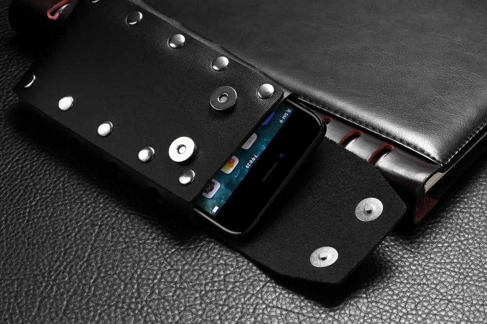 Universal Leather Belt Clip Holster Phone Pouch Case Bag for iPhone XR XS MAX Sport Holsters Cases Sleeve Cover Bag for LG (8)