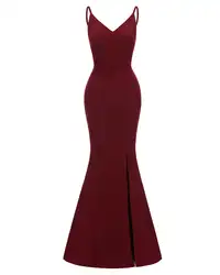 HalterBurgundy Robe Русалка Longue Dentelle платья подружки невесты 2019 без рукавов женские свадебные вечерние платья для гостей