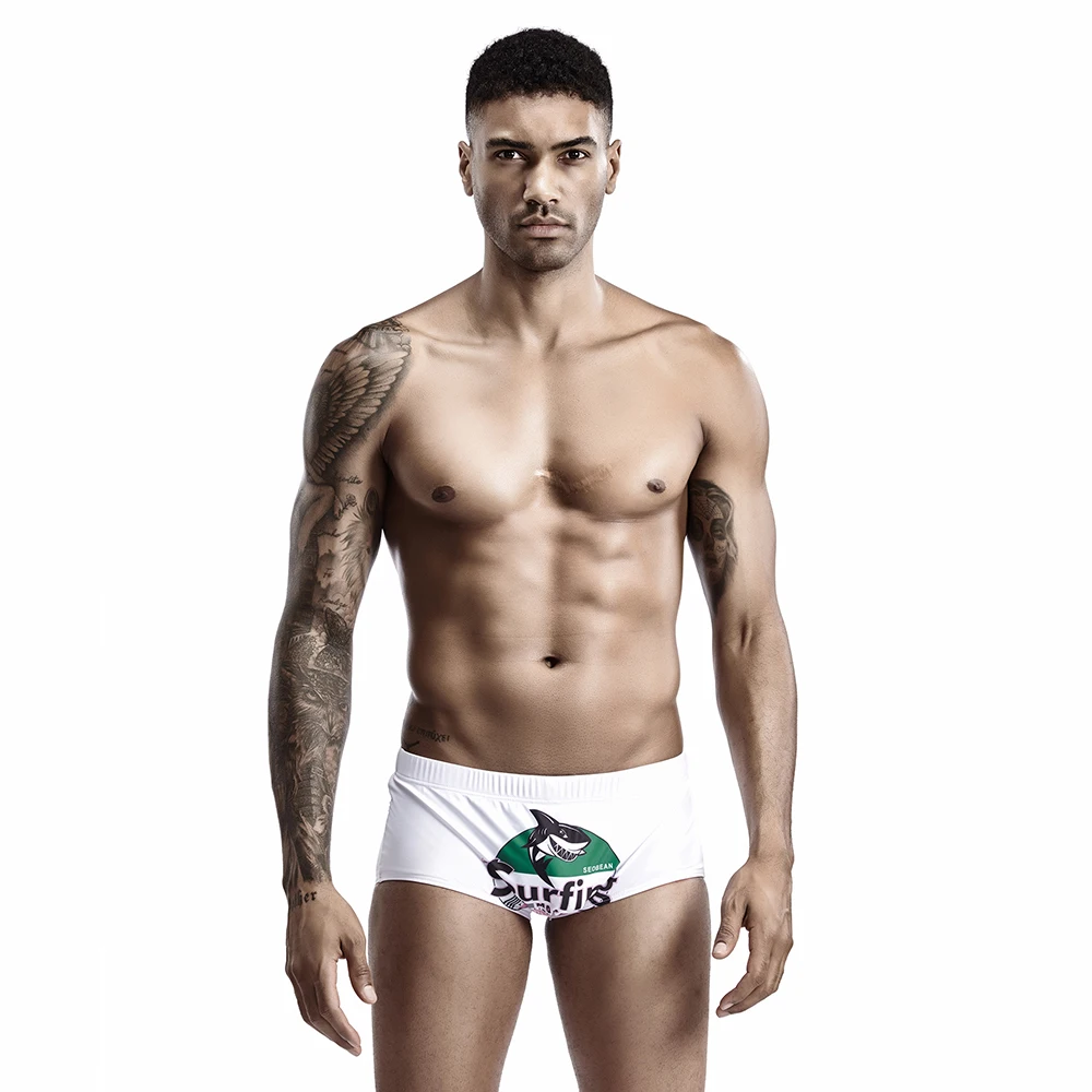 Swimwear Men Swimming Shorts Trunks Shark Pattern Quick Dry Swimsuit Man Beachwear Surfing Shorts Board
