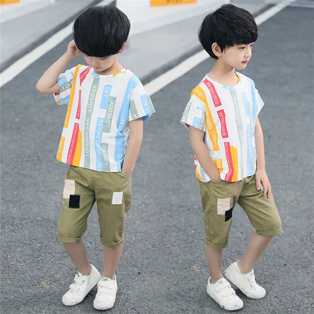 Hot Sale Brand Boys Clothing Children Summer Boys Clothes 4 7 9 11 13 ...