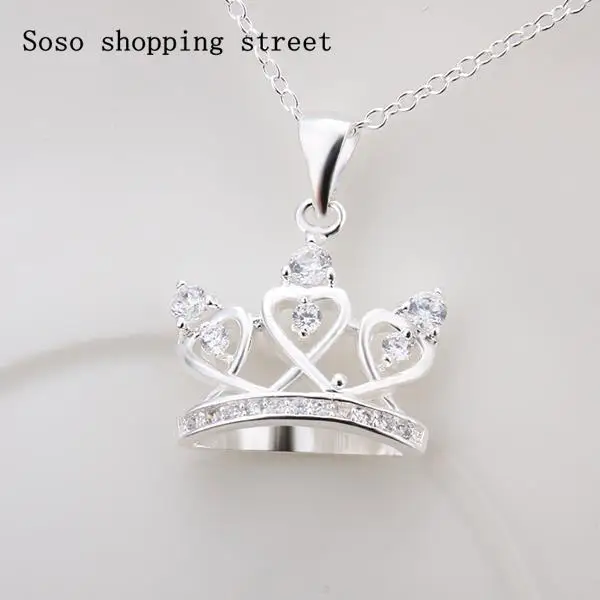 N373 Hot Sale!Free Shipping 925 Silver Necklaces &amp Pendants Fashion Sterling Jewelry Insets Necklace | Украшения и аксессуары