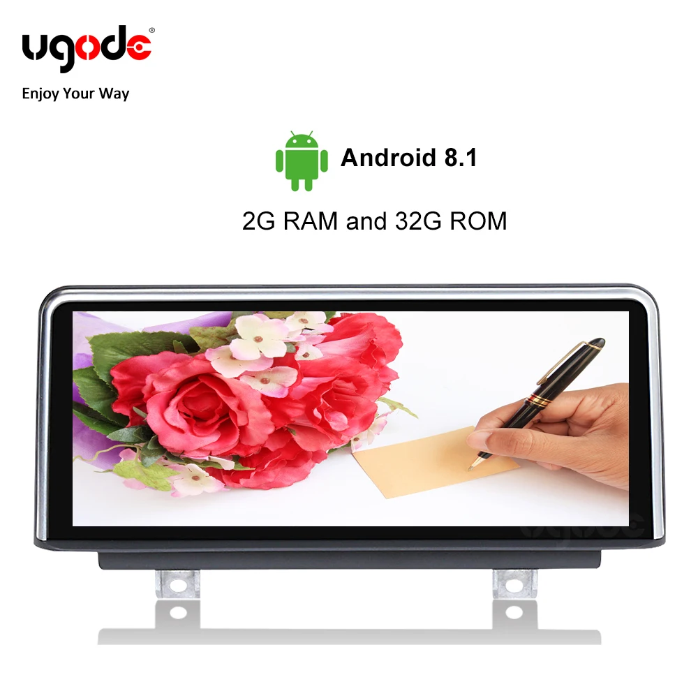  Ugode PX6 Android 9.0 4GB 32GB 10.25inch LCD Screen Car GPS Navigation Stereo Video Player for BMW 