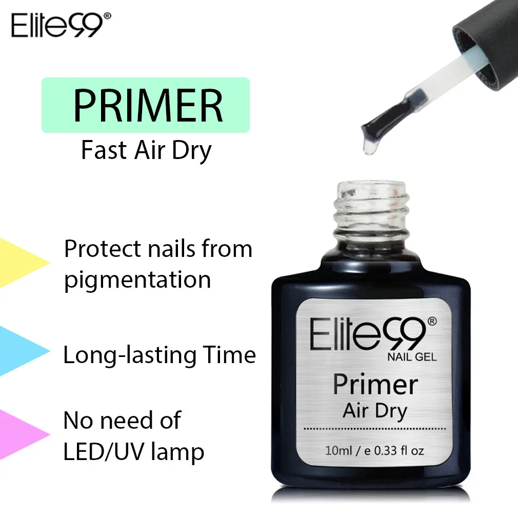 Elite99 Primar لا حاجة UV LED مسمار الفن الاكريليك لا الحمضية التمهيدي دون حمض قاعدة معطف ملمعات الأظافر هلام ورنيش ورنيش جيل للأظافر