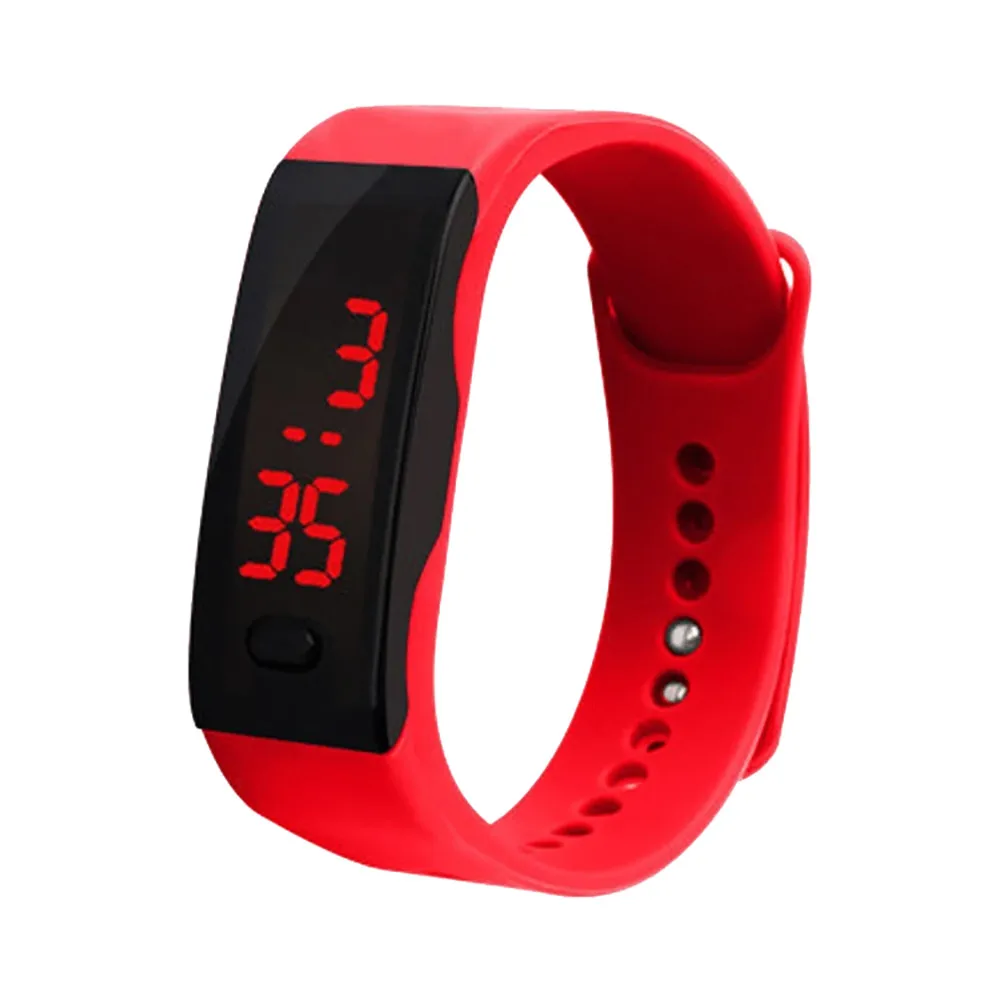 Модный цифровой светодиодный дисплей спортивный желеобразный силиконовый ремешок для мужчин и женщин наручные часы электронные часы бизнес многофункциональные часы