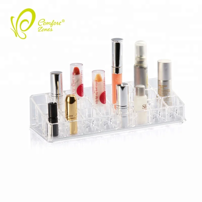 

24 Grid Acrylic Makeup Organizer Storage Box Cosmetic Box Display Stand Lipstick Jewelry Sundry Storage Holder Make Up Organizer
