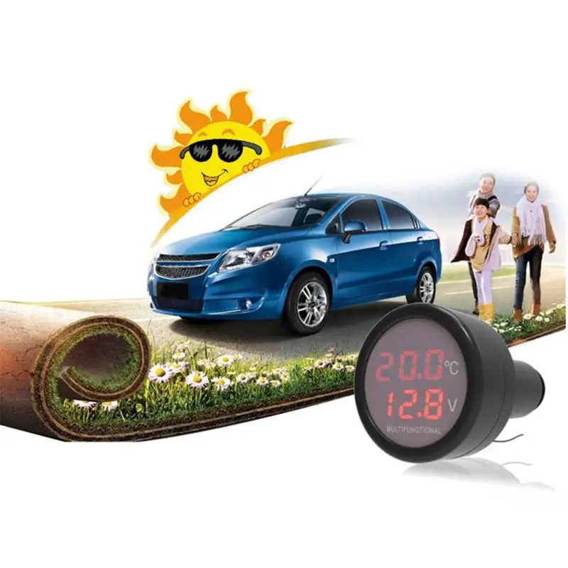 Многофункциональный USB Автомобильное зарядное устройство 12 В/24 В Цифровой вольтметр-термометр автоматический вольтметр датчик 2.1A быстрое зарядное устройство для телефона планшета