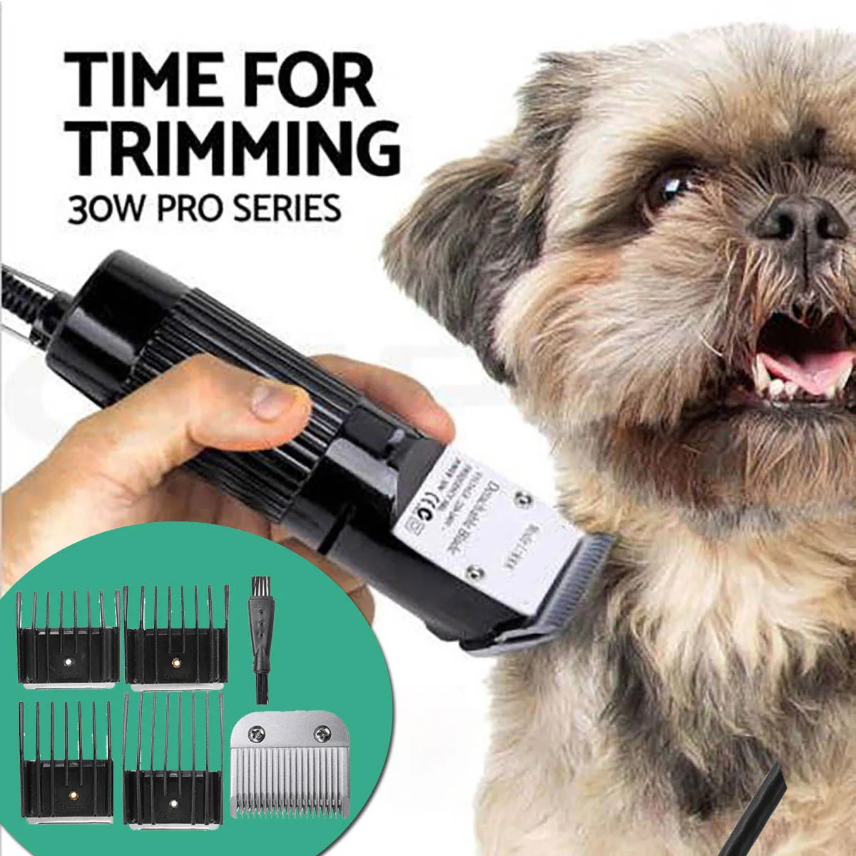 

Professional Pet Dog Hair Trimmer Low-noise Dogs Grooming Clippers for Dog Rechargeable Hair Cutters Haircut Machine
