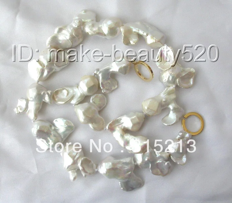 

ddh00961 stunning big baroque white reborn keshi freshwater pearl necklace 28% Discount