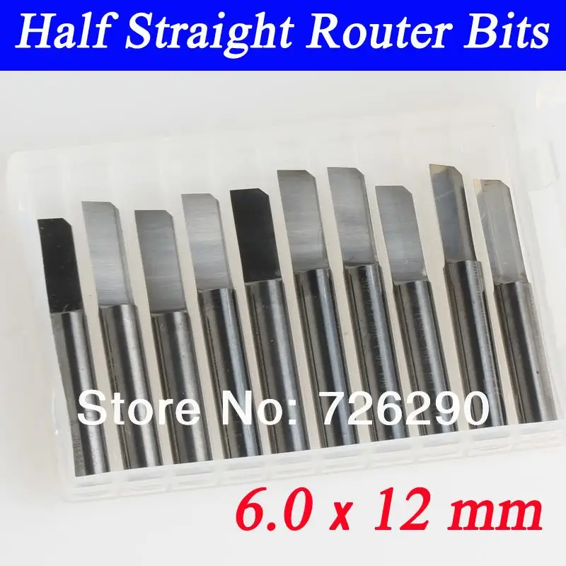 Buy 5pcs 6*12mm Single Blade Straight Cutters CNC