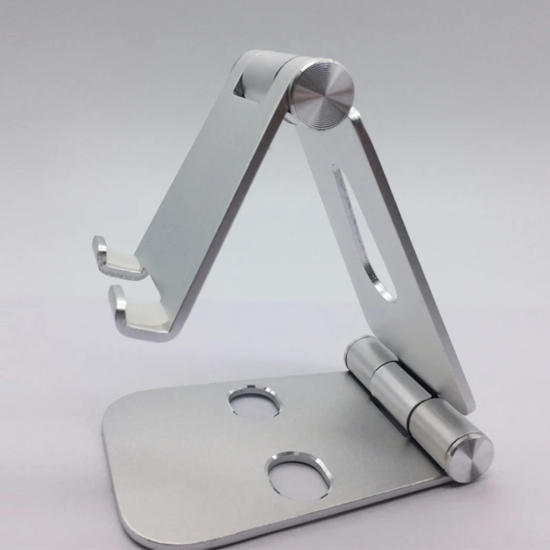 Mobile Phone Holder Stand Tablet Stand Dual Foldable Aluminium Alloy Metal Universal Holder For iPhone Samsung Phone For ipad (6)