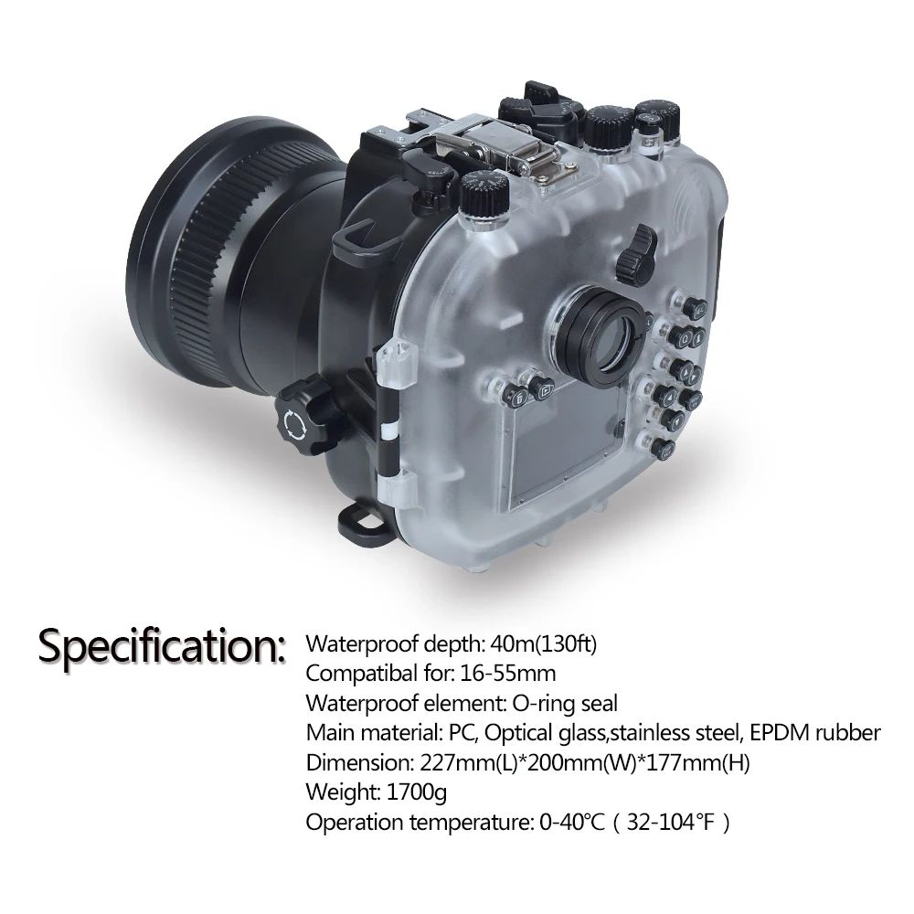 40 м 130ft водонепроницаемый корпус для подводного использования камера Дайвинг чехол для Fujifilm XT2 FUJI X-T2 Fujifilm XF 16-55 мм F2.8 R LM WR Case