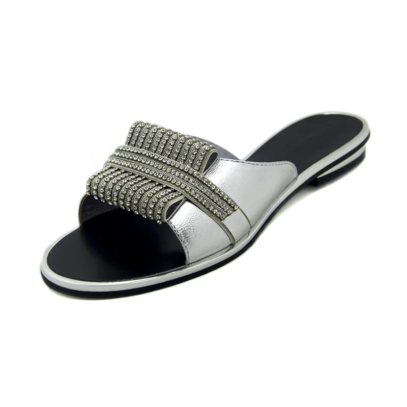 flat silver sandals wide width