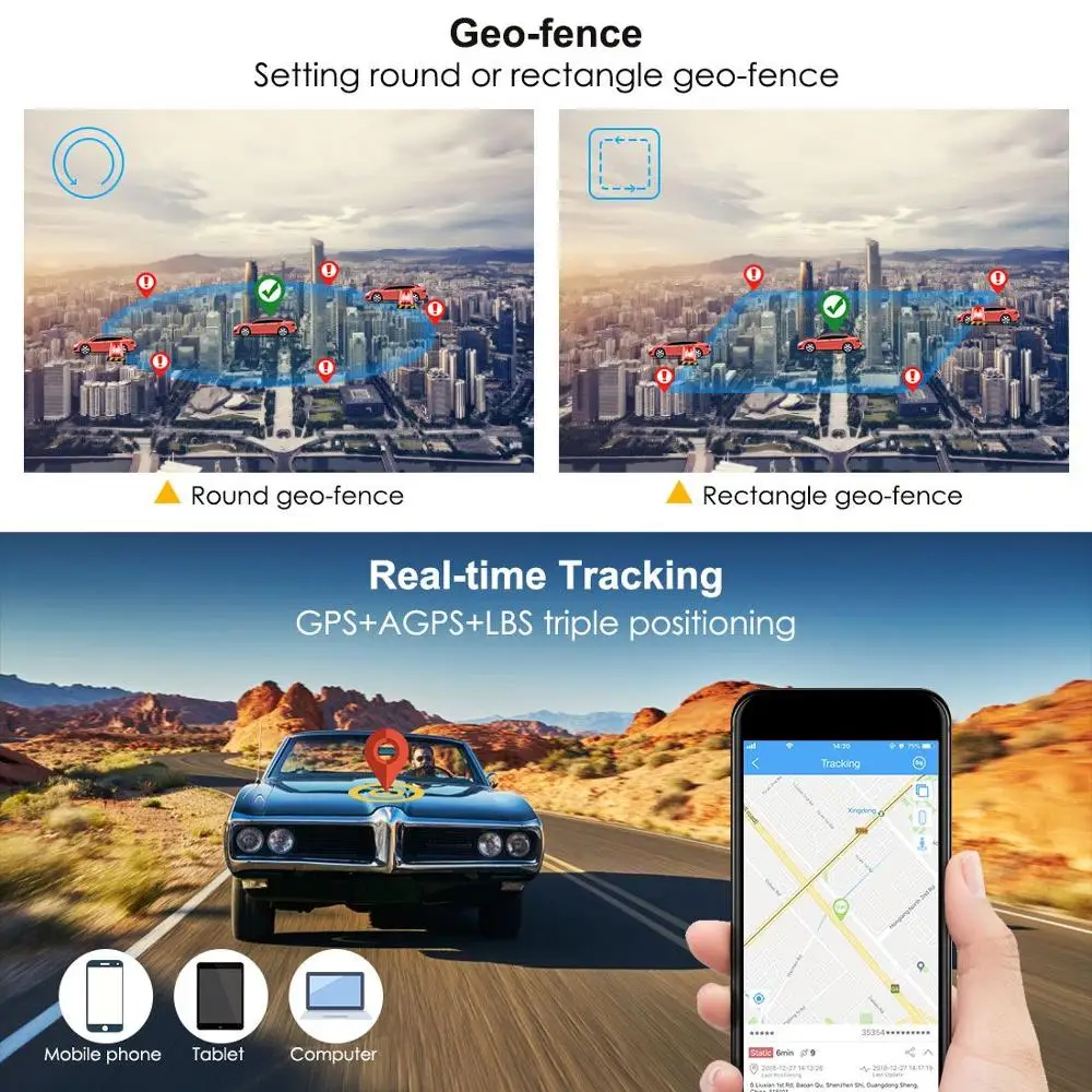 Автомобильный GPS трекер Concox AT4 10000 мАч водонепроницаемый IPX5|vehicle gps tracker|gps trackergps
