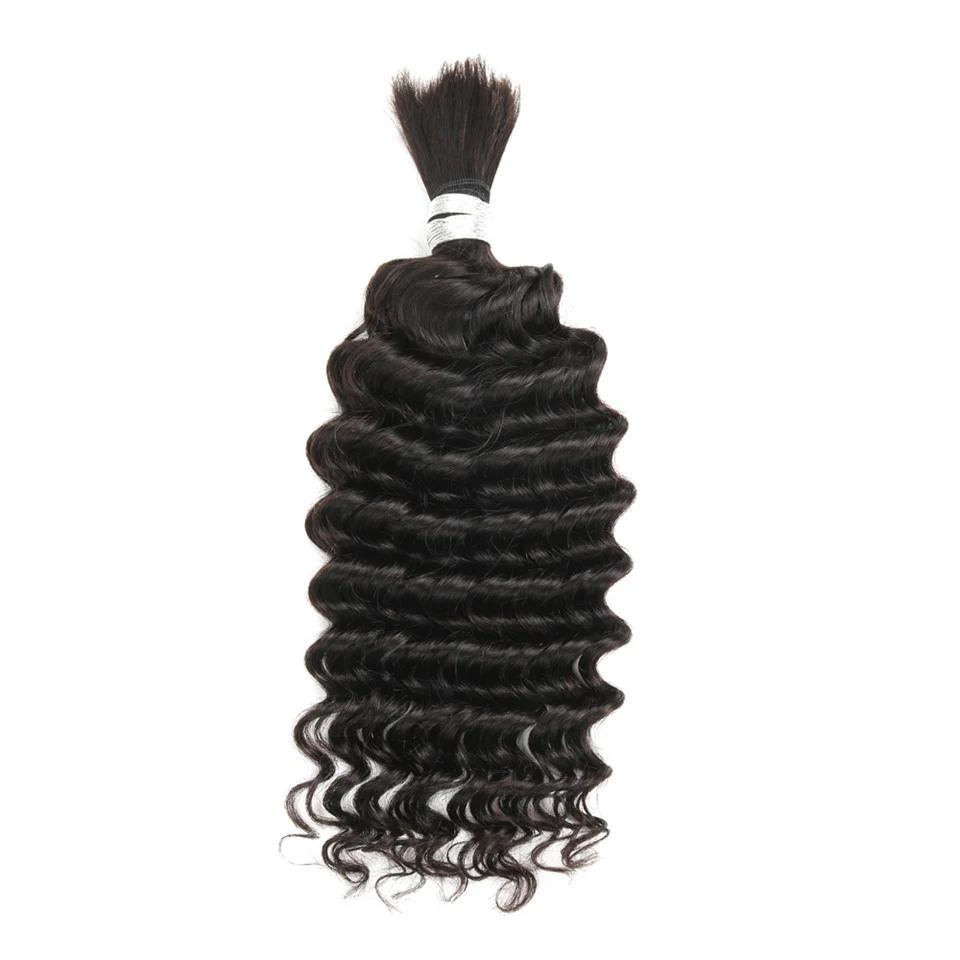 Rebecca перуанский глубокая волна Пряди человеческих волос для наращивания без утка 1 шт. плетение волос 10-30 дюймов натуральный Цвет Волосы remy