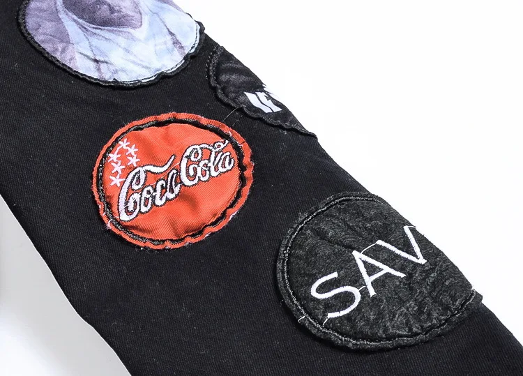 Мужская джинсовая куртка Sokotoo с длинными рукавами и отложным ...