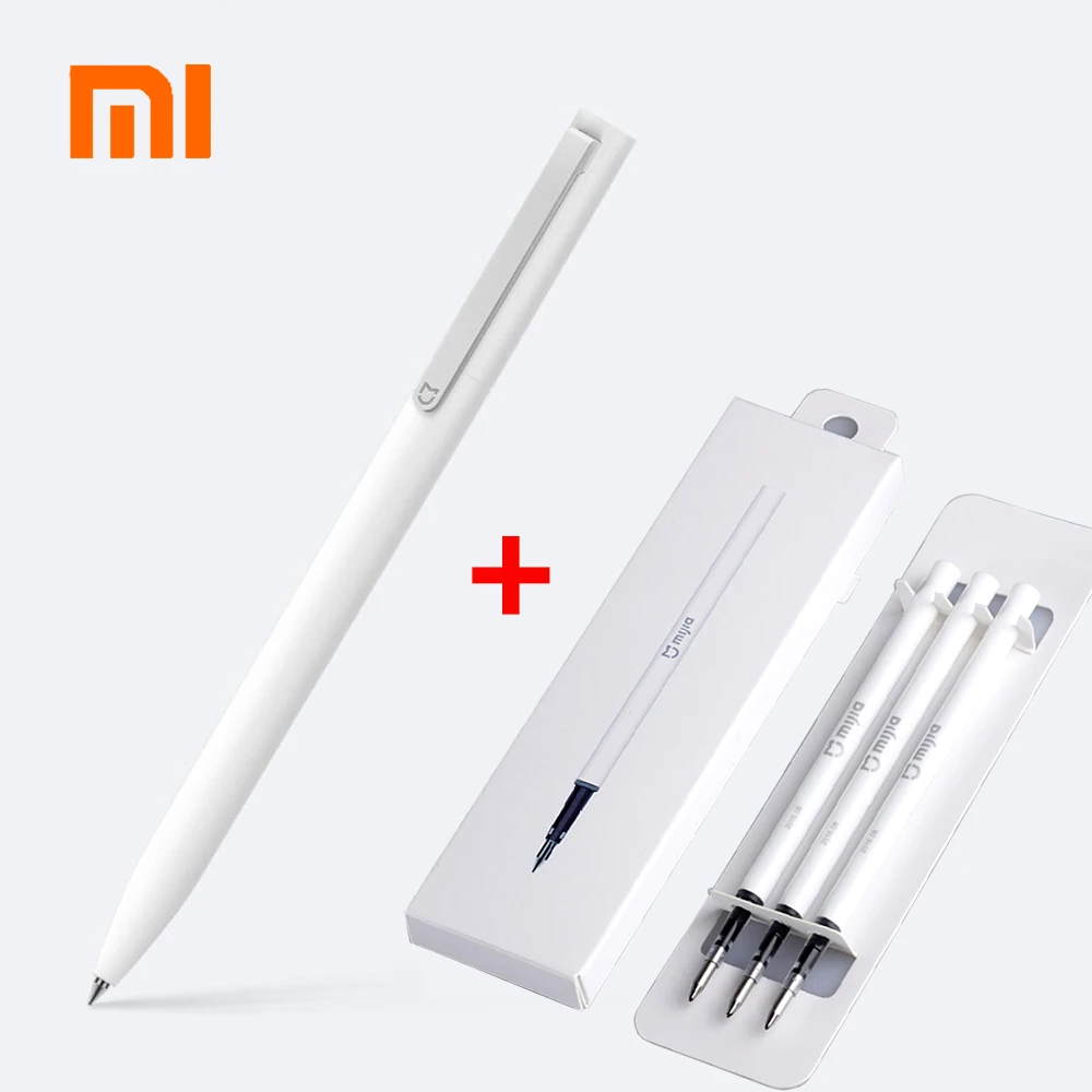 Оригинальный Xiaomi Mijia ручки для подписи 9,5 мм подписывающие ручки PREMEC гладкой Швейцарии пополнения MiKuni Японии чернила добавить Mijia черный