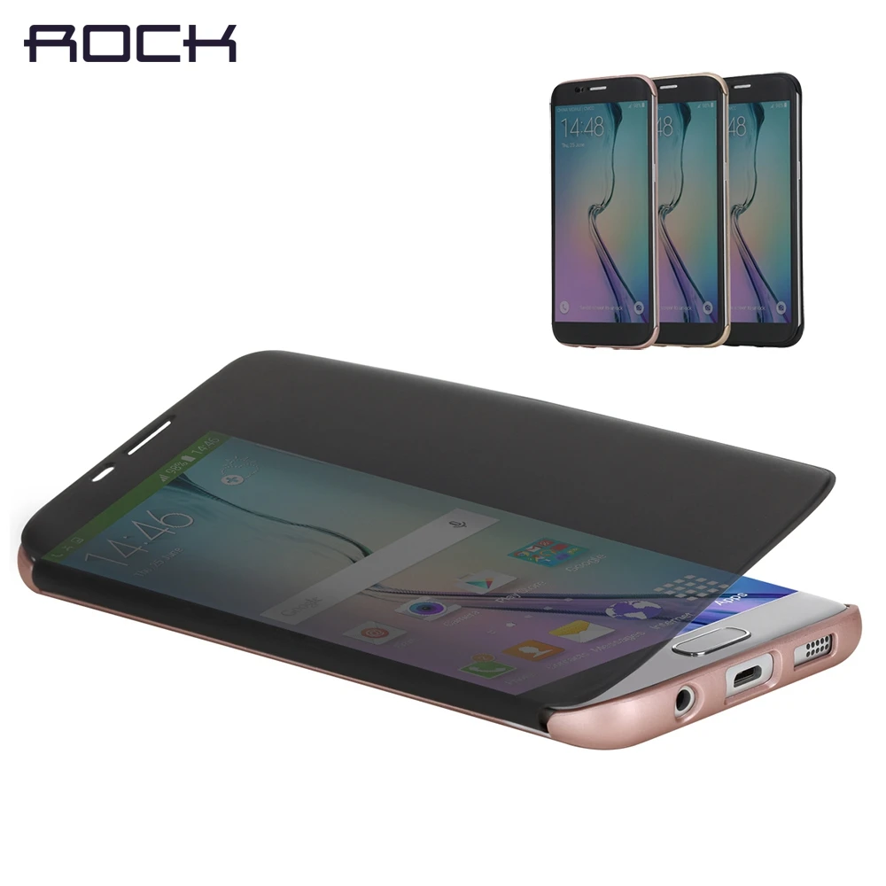 Rock Dr V Smart Phone Case Full Screen Transparent View Flip Cover Case for Samsung Galaxys