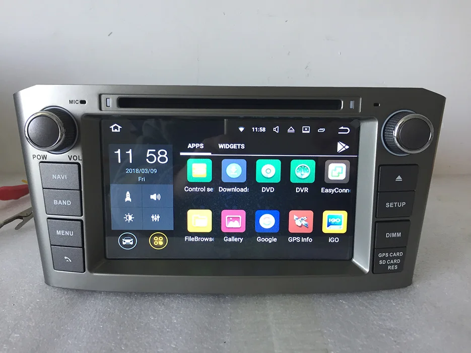 Sale 1024x600 quad core,7" Android 7.1 for Toyota Avensis  2003-2008 2 din car dvd,gps navigation 3G,Wifi,support dvr,obd2 12