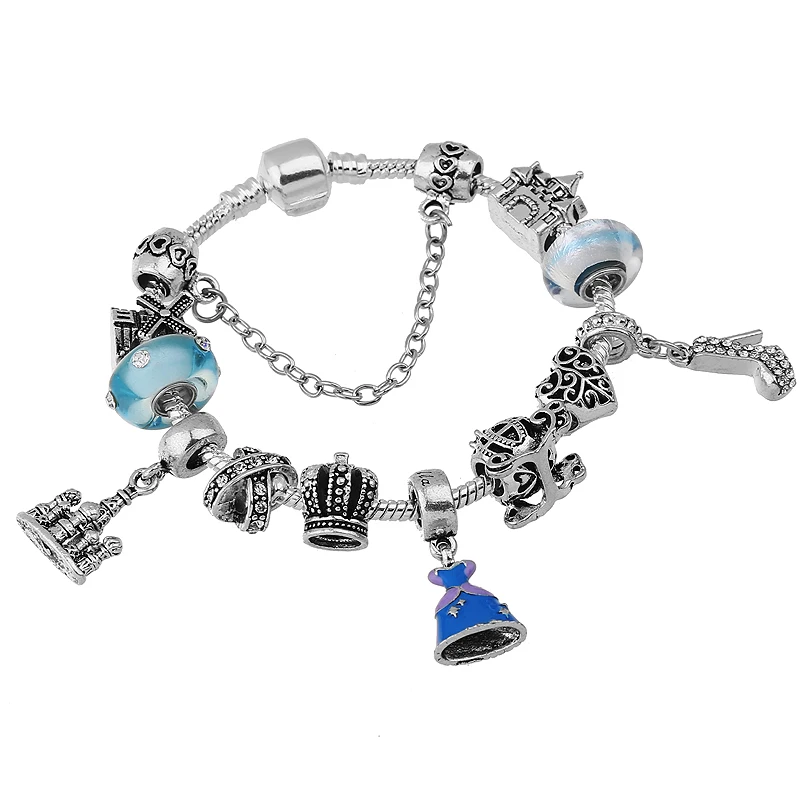 

2019 New Original Jewellery Brand European Style Princess Dress Charm Beads Fit European Pan Bracelets For Women