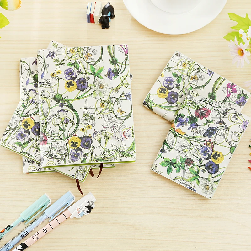 

Vintage Flower Sketchbook Bullet journal Cute Notebook paper Weekly Planner Accessories Stationery Diary Agenda Travel 01713