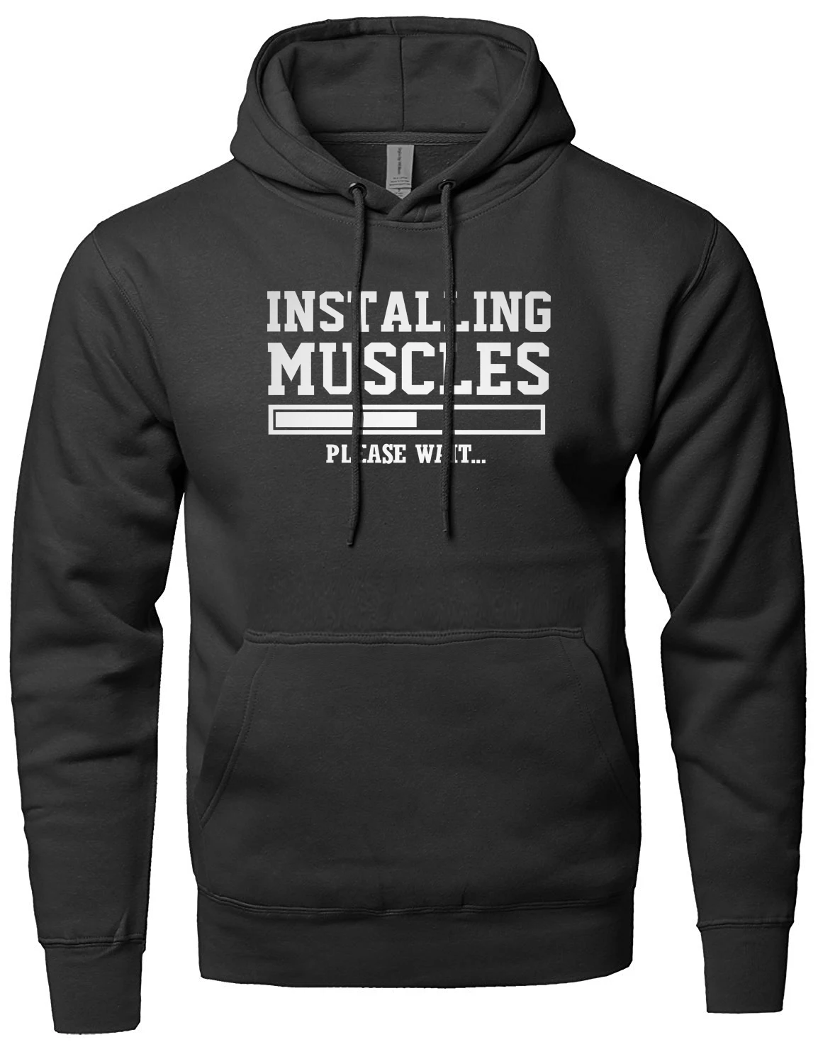 INSTALLING MUSCLES PLEASE WAIT...Print 2019 Spring Winter Fleece Men's Sportswear Hoody For Men Sweatshirt Hoodie Kpop clothing | Мужская