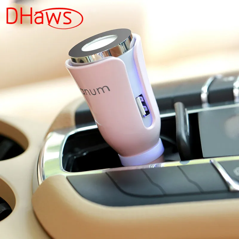 

DHaws Car Aroma Diffuser Car Aromatherapy Mat Diffuser with Dual Power USB Car Charger 5-Color Selection