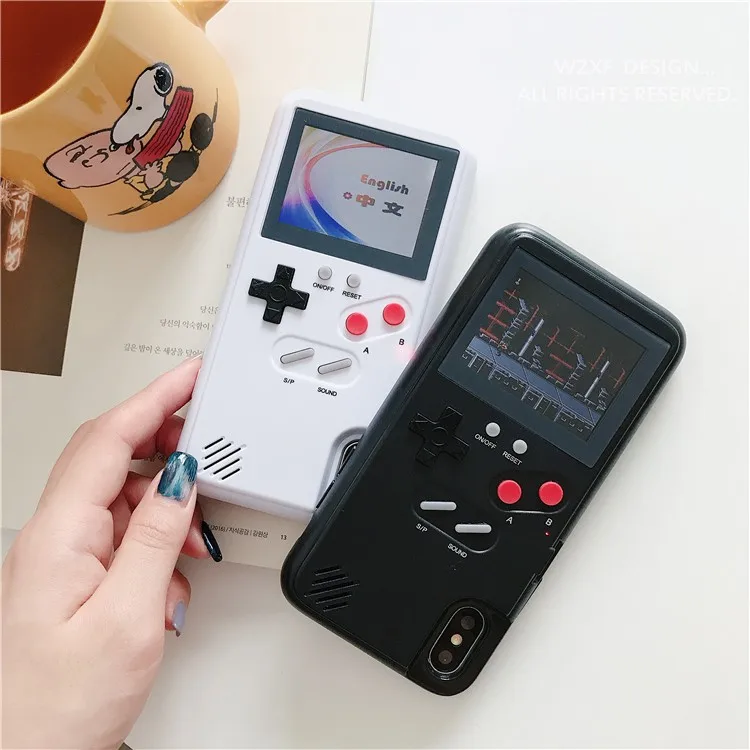 

Soinmy Full color display GameBoy Cases Tetris Gameboy Game PC back Coque