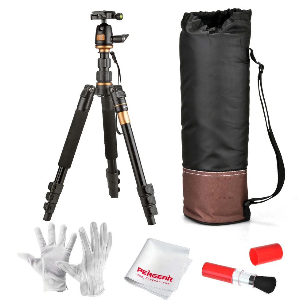 

TK5 Portable Tripod w/ 360 Rotation Ball Head Load 5kg a 4 Section Legs for Canon Nikon Sony DSLR Cameras