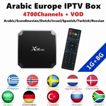 Arabic Nordic Swedish IPTV android 7.1 4k tv box X96 MINI tv box android IPTV Subscription 1 Year For xiaomi Smart ip tv box