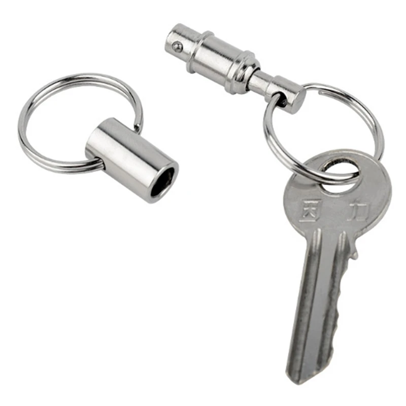 

New Silver Detachable Removable Quick Release Keychains Metal Alloy Key Rings Hooks Outdoor Accessories EDC