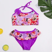 Cildren/купальник, новинка года, купальник для девочек от 3 до 7 лет, купальник для девочек, детская пляжная одежда, купальные костюмы с цветочным принтом, Biquini, Infantil-ST137