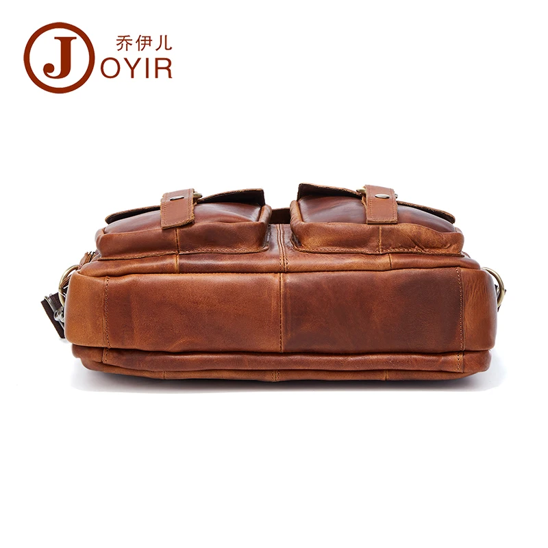 Luxury Vintage 100% Genuine Leather Bag Natural Crazy Horse Leather Men Handbags Double Layers Casual Retro Business Briefcase Luxury Vintage 100% Genuine Leather Bag Natural Crazy Horse Leather Men Handbags Double Layers Casual Retro Business Briefcase