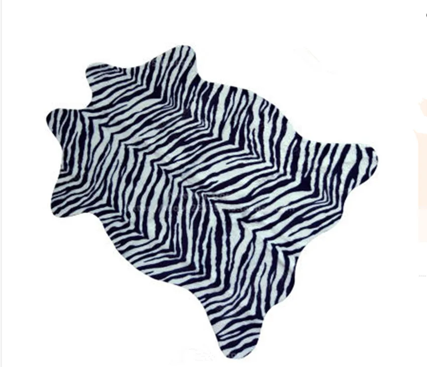 Новое поступление бархатные имитация шкуры ковры и ковры корова ковер с рисунком Зебра 110*75 см ковры для гостиной спальни