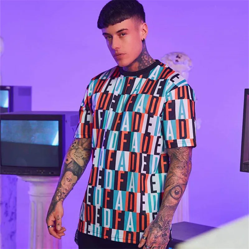 

Quick dry compression Vertical Stripe Oversized Men's Tshirts Short Sleeve Summer New Korean Style Loose T-shirt Men clothing