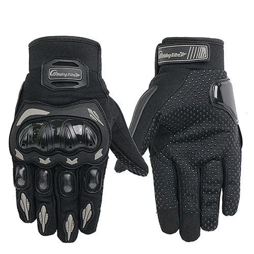 Носимые защитные перчатки для езды на мотоцикле, дышащие перчатки для работы на ощупь, черные, зеленые, красные, розовые, для женщин, мужчин, женщин, унисекс - Цвет: Black