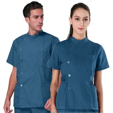 Летняя женская мужская медицинская одежда Больничная одежда медсестры униформа доктор Спецодежда с коротким рукавом косметолог Рабочая форма костюмы для кормления